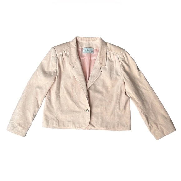 Vintage Jacobson’s Ernst Strauss Ultrasuede blush pink blazer vintage size 16 - Picture 4 of 13